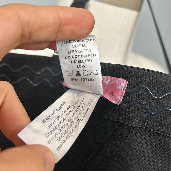 Black faux feather decorated crop top corset bra size M - Picture 12 of 12